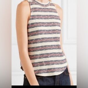 Madewell Multicolor Striped Knit Tank Top Breton Style Nautical Crewneck XS